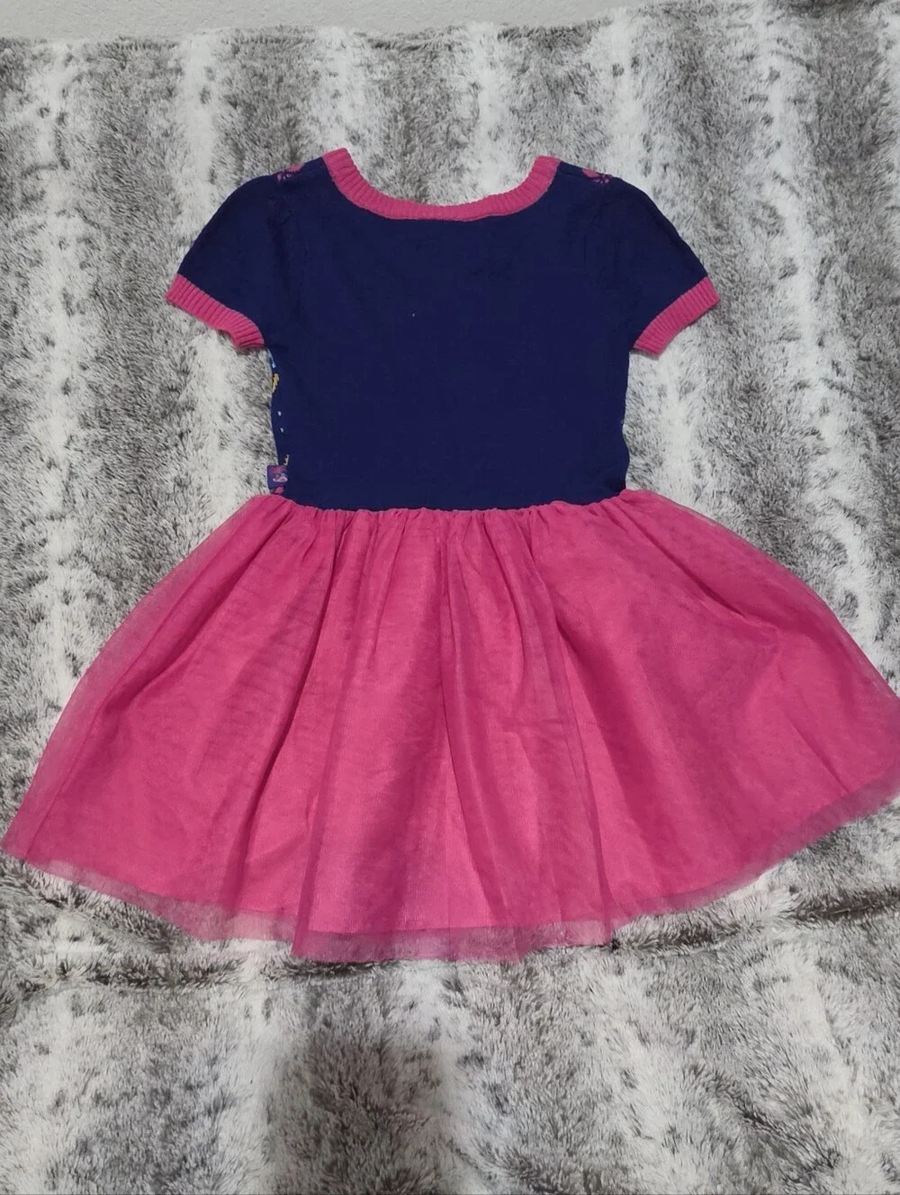 The Children's Place Lavender and White Striped Long-Sleeve Tunic S 6-6X